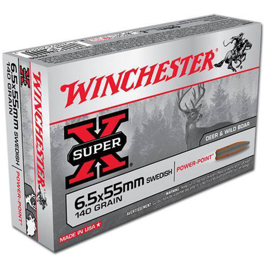 SUPER-X 6.5X55MM SWEDISH POWER-POINT WINCHESTER 140GR.