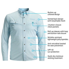 RAPIDS SS FISHING SHIRT / WHITEWATER