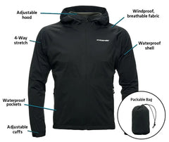 PACKABLE MINIMALIST RAIN JACKET / WHITEWATER