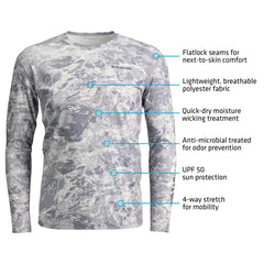 LONG SLEEVE TECH SHIRT OPEN WATER / WHITEWATER
