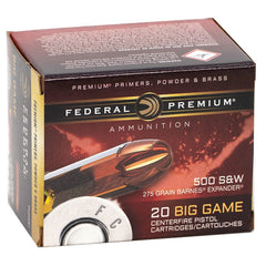 FEDERAL PREMIUM 500 S&W MAGNUMM 275GRAIN, EXPANDER BARNES