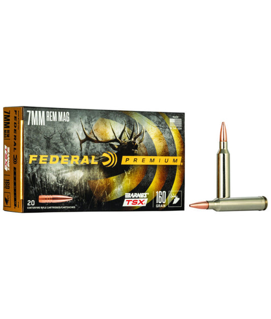 FEDERAL PREMIUM 7MM REM MAG BARNES TSX 160GR