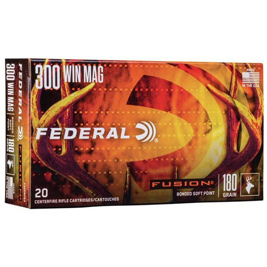 FEDERAL FUSION 300 WIN MAG, BONDED SOFT POINT, 180 GR,