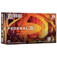 FEDERAL FUSION 300 WIN MAG, BONDED SOFT POINT, 180 GR,