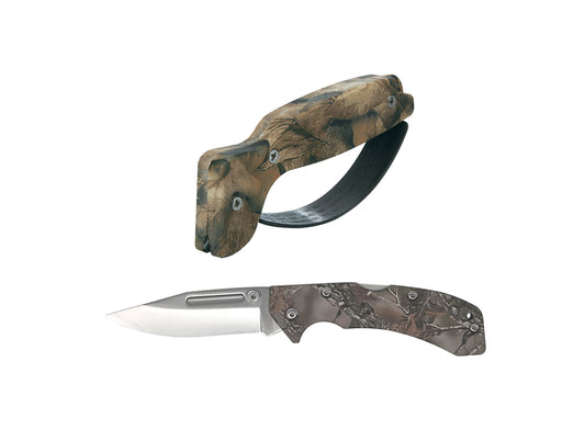 SHARPENER AND CAMO LOCKBACK KNIFE COMBO / ACCUSHARP