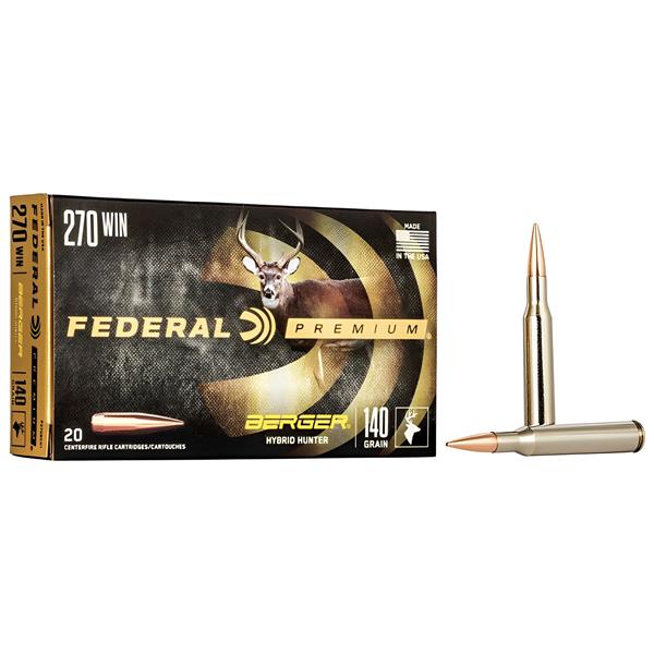 FEDERAL PREMIUM 270WIN BERGER HYBRID HUNTER, 140GR.