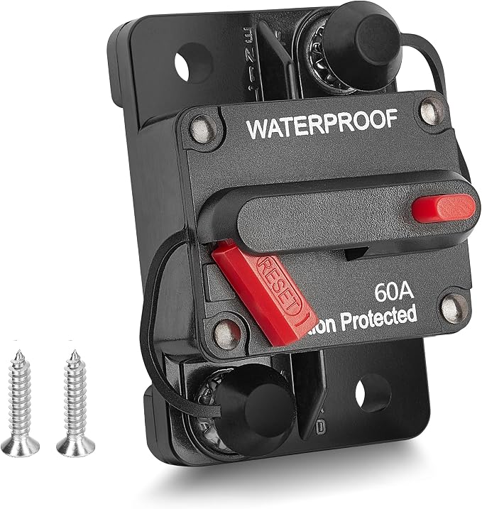 MARINE CIRCUIT BREAKER  RED WOLF 60 AMP