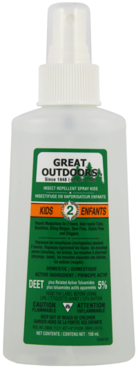 RÉPULSIF ANTI-INSECTES KIDS À 5% DE DEET EN SPRAY / GREAT OUTDOORS