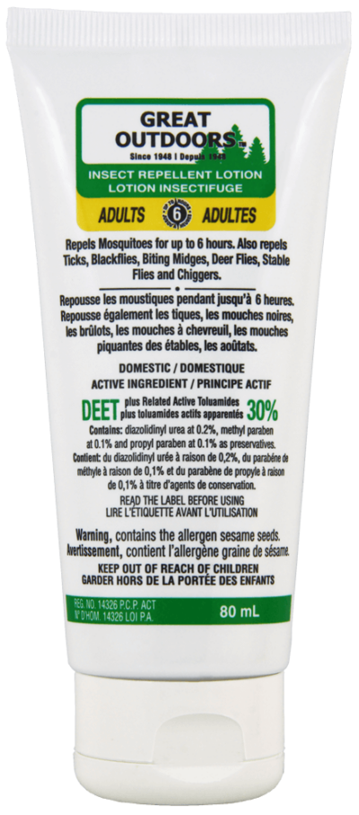 LOTION ANTI-INSECTES 30% DE DEET / GREAT OUTDOORS 80 ML