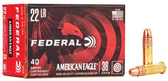 FEDERAL AMERICAN EAGLE RIMFIRE 22LR, 38 GR. 1260FPS