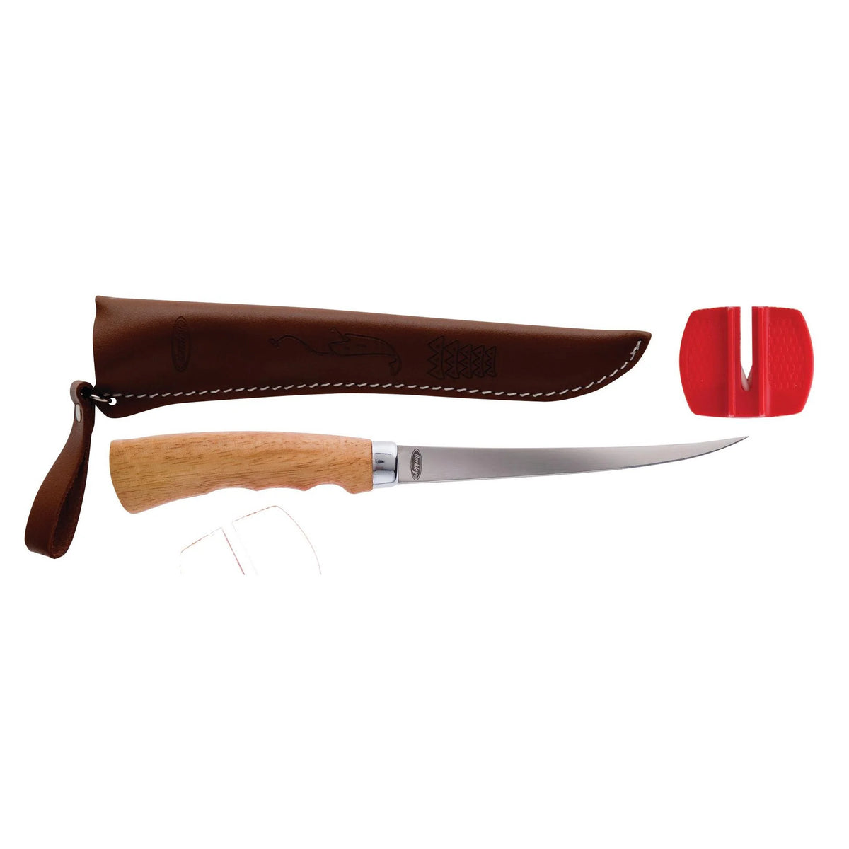 6IN WOODEN HANDLE FILLET KNIFE / BERKLEY