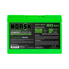 36V+28V 60Ah DUAL VOLTAGE LiFePO4 LITHIUM BATTERY NORSK