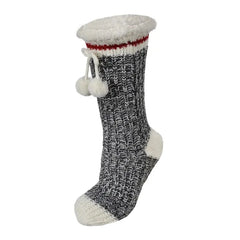 BAS PANTOUFLE TRICOT POMPOM / LASKA