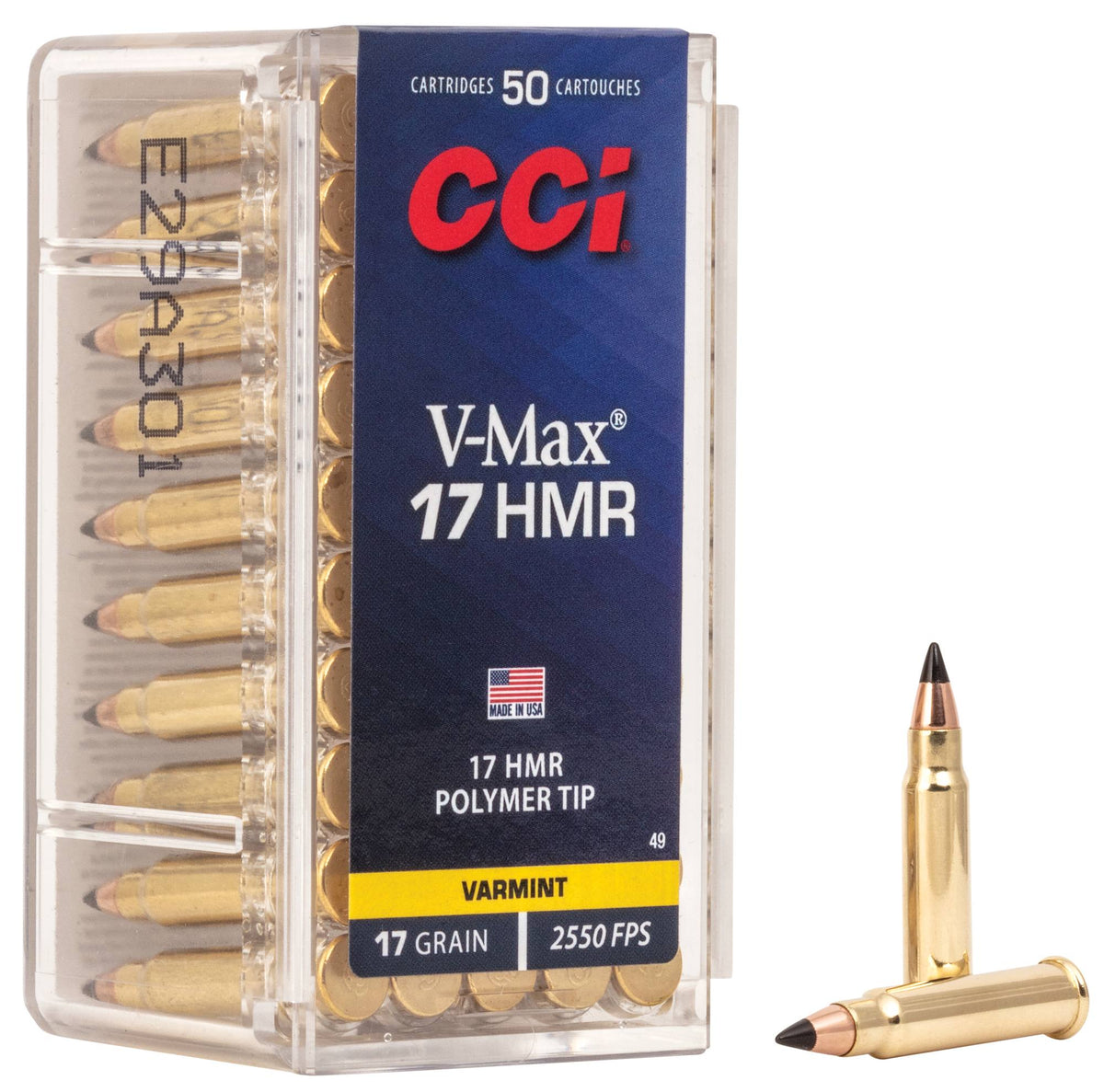 CCI V-MAX 17 HMR, POLYMER TIP , 17 GRAIN