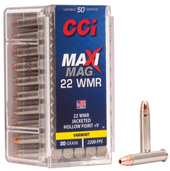 MAXI-MAG +V, 22 WMR, 30 GRAIN, 2200FPS,