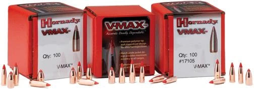 HORNADY V-MAX BULLETS .17CAL , 172'', 25GR. V-MAX