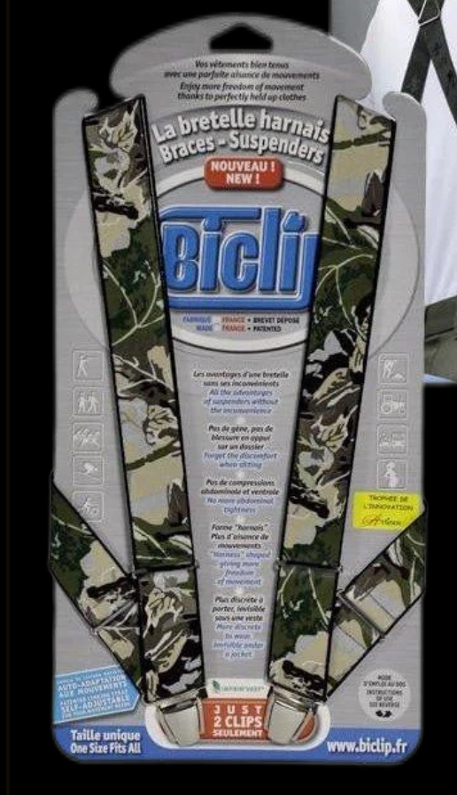BRETELLE BICLIP À MOTIF