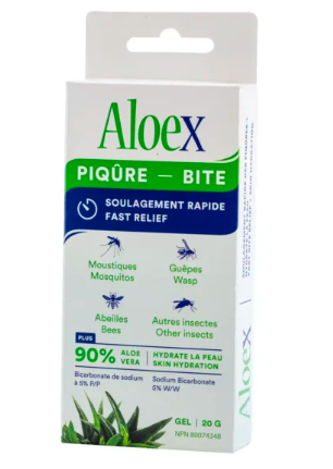 GEL APRÈS PIQÛRE À L'ALOE VERA AVEC DU BICARBONADE DE SOUDE 20G / ALOEX