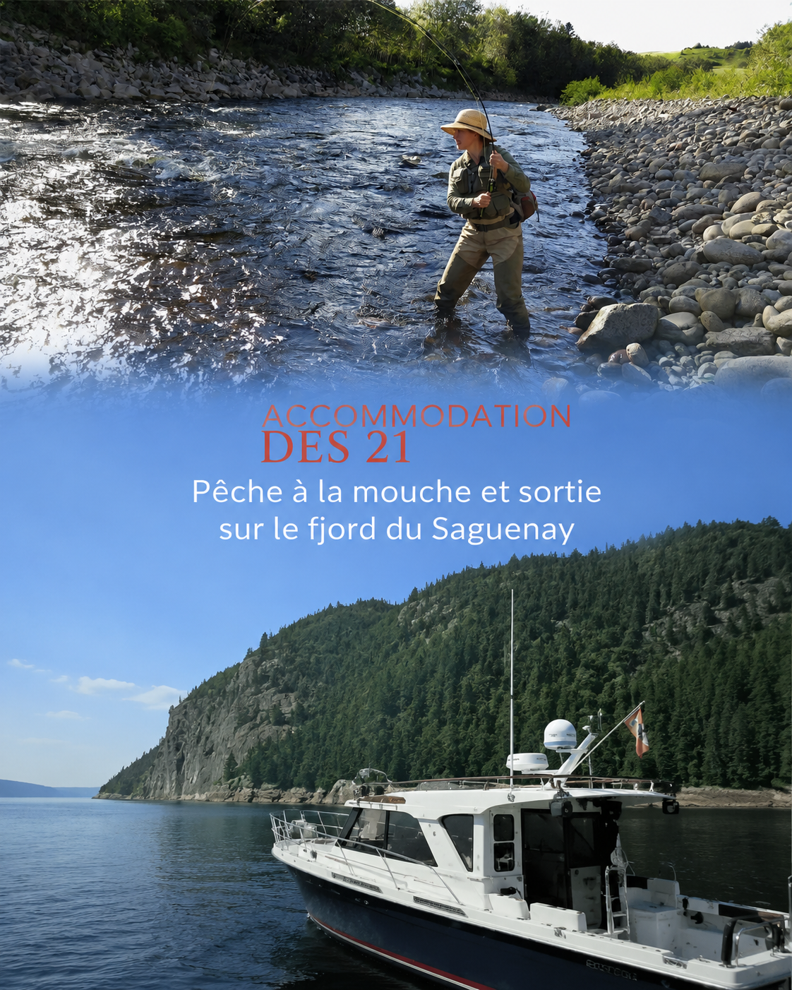 Pêche à la mouche et sortie sur le fjord du Saguenay