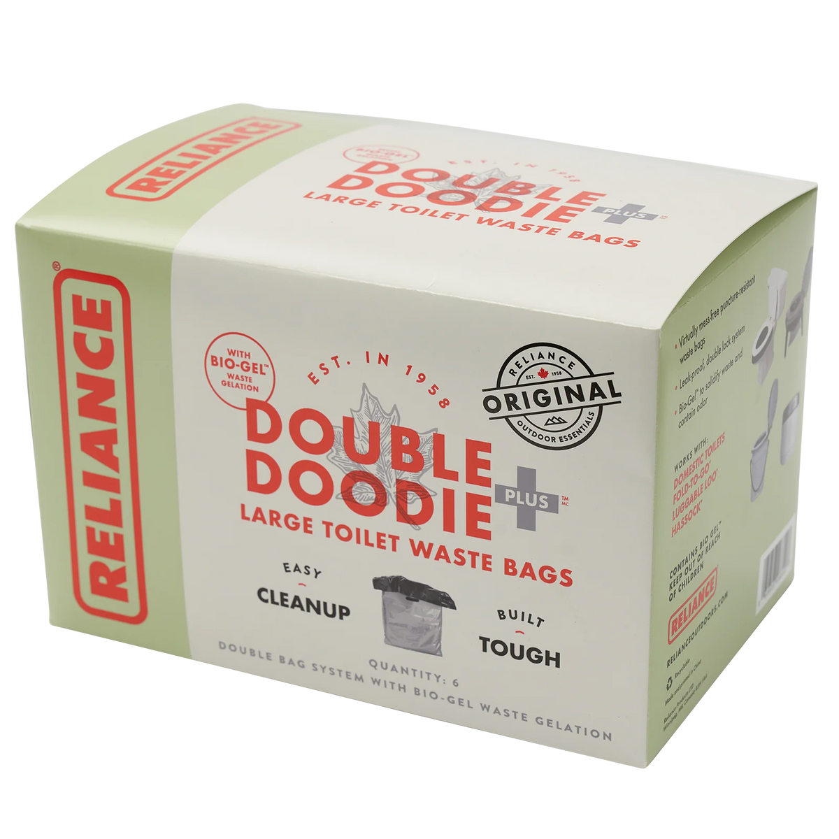 DOUBLE DOODIE TOILET WASTE BAGS / RELIANCE