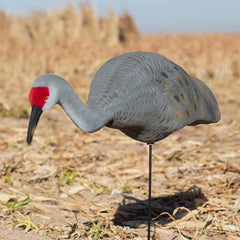 LIVE FULLY FLOCKED SANDHILL CRANE DECOYS FEEDER - 2 PACK