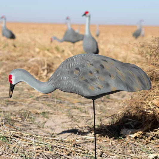 LIVE FULLY FLOCKED SANDHILL CRANE DECOYS FEEDER - 2 PACK