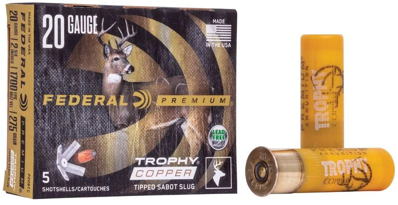 FEDERAL PREMIUM TRUBALL RIFLED SLUG, 20GAUGE, 3'', 1700 FPS, 328GRAIN