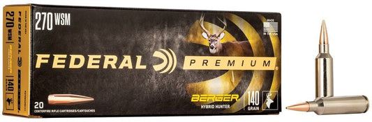 FEDERAL PREMIUM 270WSM BERGER HYBRID HUNTER 140GR.