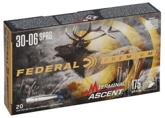 FEDERAL TERMINAL ASCENT 30-06 SPRG , 175 GR, 2730 FPS
