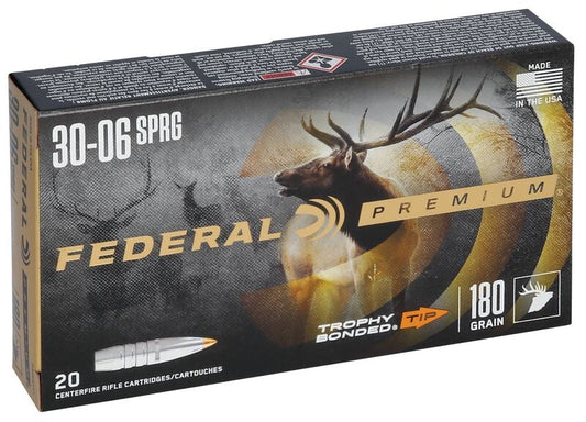 FEDERAL PREMIUM TROPHY BONDED 30-06 SPRG, 180GR.2700 FPS