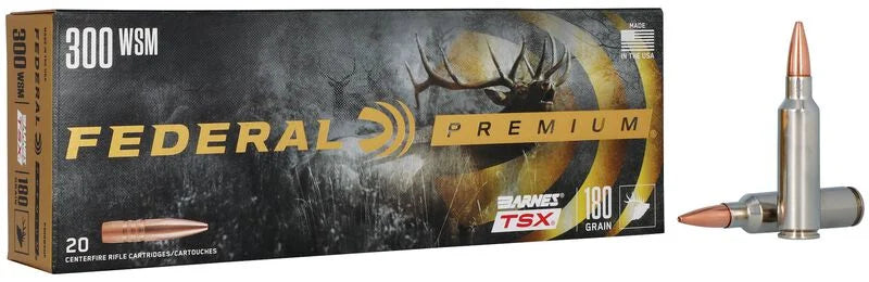 FEDERAL PREMIUM 300WSM BARNES TSX 180GR.