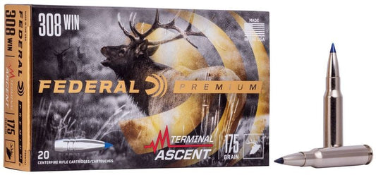 FEDERAL PREMIUM TERMINAL ASCENT 308 WIN, 175 GR, 2600 FPS