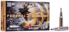 FEDERAL PREMIUM TERMINAL ASCENT 308 WIN, 175 GR, 2600 FPS
