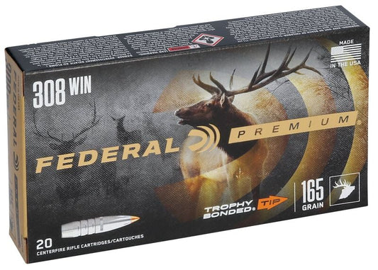 FEDERAL PREMIUM TROPHY BONDED 308WIN, 165GRAIN