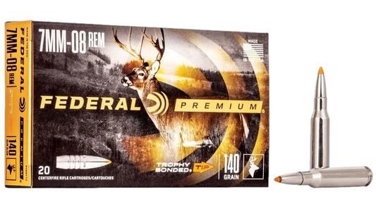 FEDERAL PREMIUM TROPHY BONDED 7MM-08 REM. 140GR