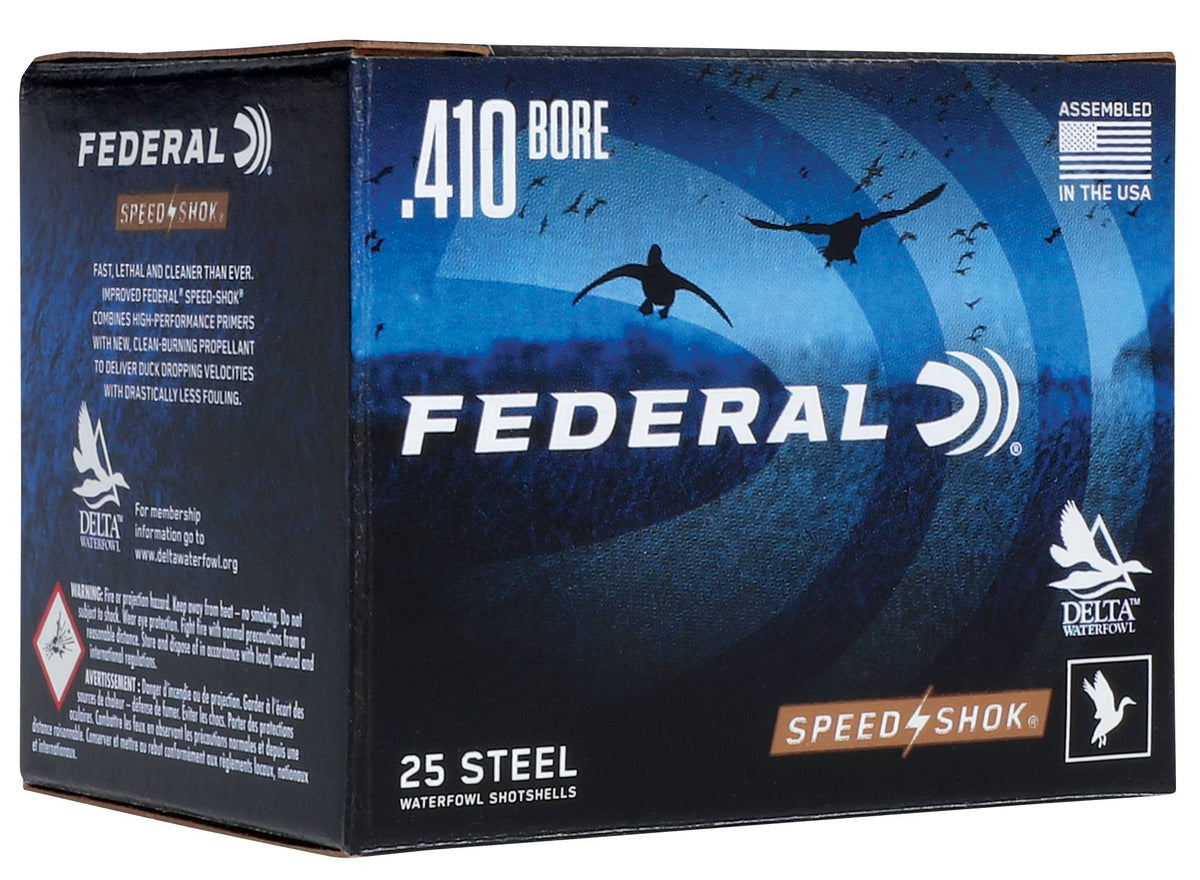 FEDERAL SPEED-SHOK , .410GA. BORE , 1400FPS , 3'' , 3/8oz , 6SHOT