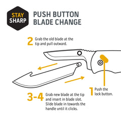 3.0" DROP-POINT REPLACEMENT BLADES 6- PACK / OUTDOOR EDGE