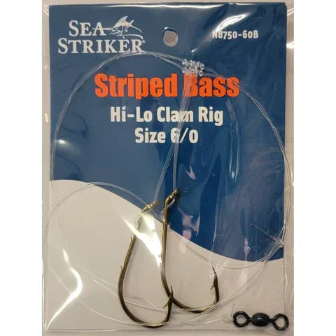 SEA STRIKER STRIPED BASS HI-LO CLAM RIG