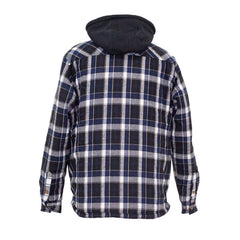 CHEMISE DE FLANELLE DOUBLÉE AVEC CAPUCHON ET TISSUS HYDROFUGES