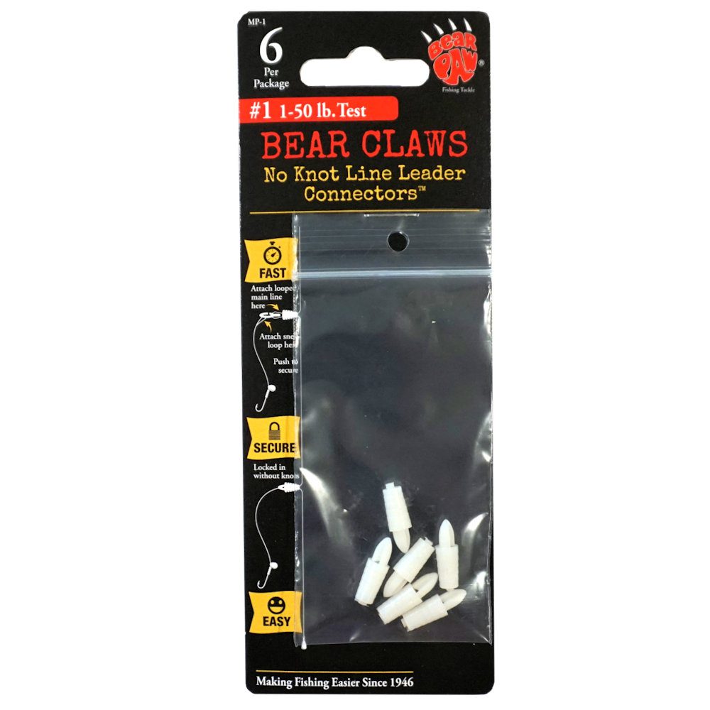 NO KNOT LINE LEADER CONNECTORS / BEAR CLAWS