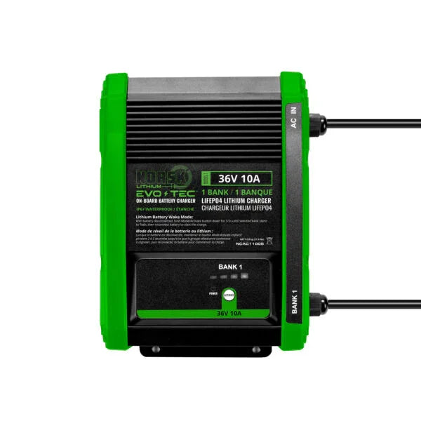EVO-TEC™ 36V 10A – 1 BANK ON-BOARD CHARGER NORSK