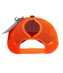 CASQUETTE À COUETTE CAMO PDB FILET ORANGE / POULE DES BOIS