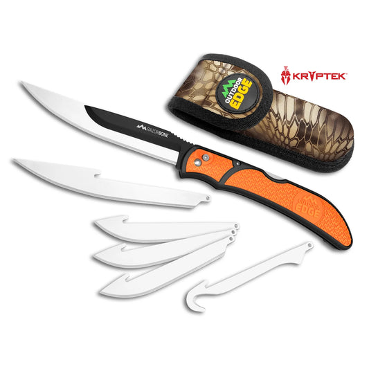 RAZOR BLADE 5.0" FOLDING REPLACEABLE BLADE HUNTING KNIFE / OUTDOOR EDGE