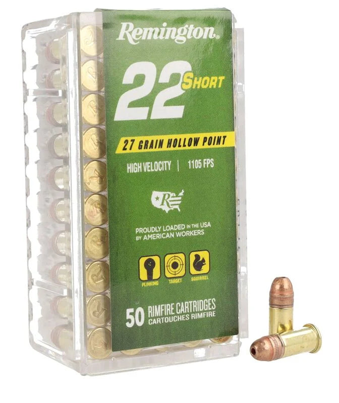 REMINGTON 22 SHORT, 27 GR. , COPPER HP, 1105FPS