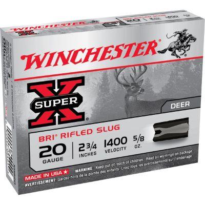 WINCHESTER SUPER-X 20GAUGE SABOT SLUGS, 2 3/4'', 1400FPS, 5/8oz