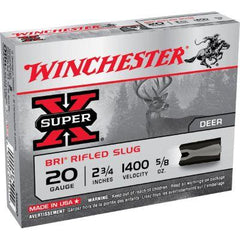 WINCHESTER SUPER-X 20GAUGE SABOT SLUGS, 2 3/4'', 1400FPS, 5/8oz