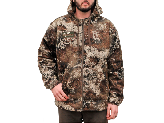 ZIPPERED FLEECE HOODED SWEATSHIRT / EXCALIBUR
