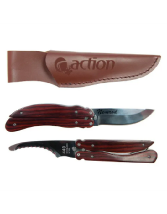 COUTEAU DE CHASSE NEMROD , 2 EN 1 / ACTION