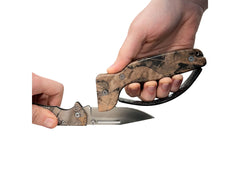 SHARPENER AND CAMO LOCKBACK KNIFE COMBO / ACCUSHARP