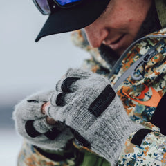 WOOLY FINGERLESS GLOVES / CLAM